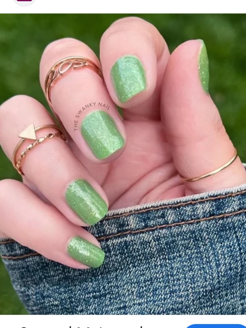 Color Street Nail Polish Strips Thyme To Go FMS144 sparkly green 16 pcs NIP